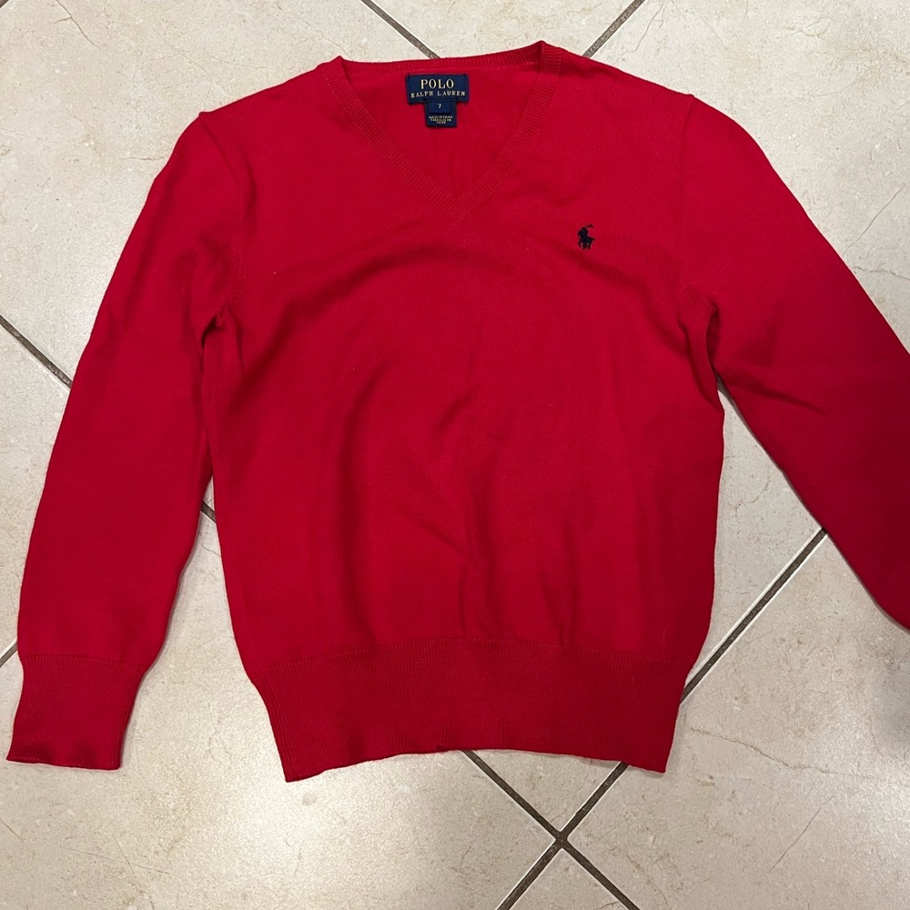 Polo Ralph Lauren V-Neck Boys size 7 sweater